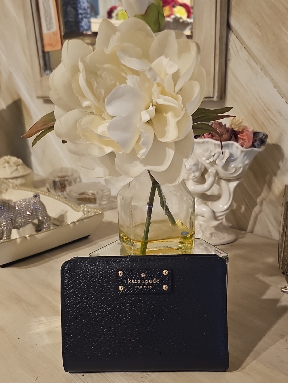 Kate SpadeTellie Navy Blue Bifold Wallet 